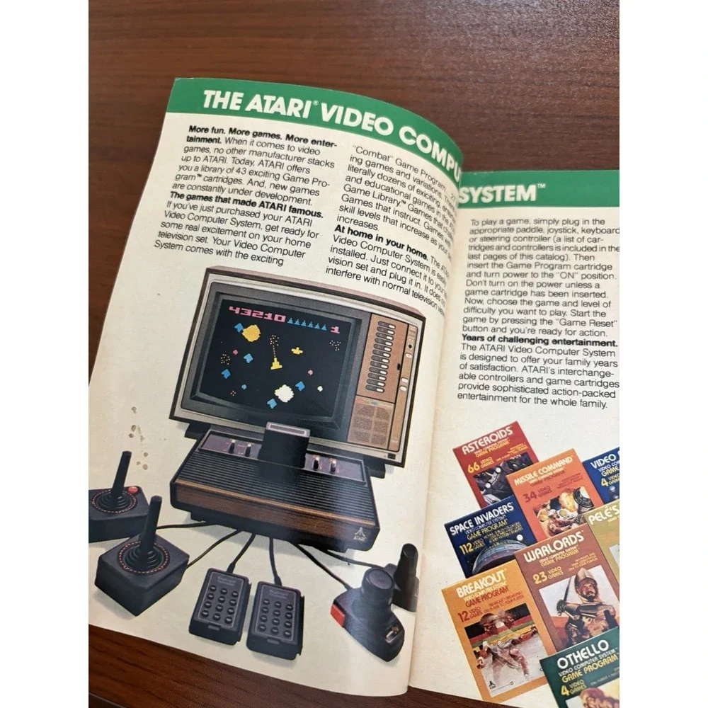 The Atari Video Computer System Catalog 43 Game Program Cartridges 1981 Brochure